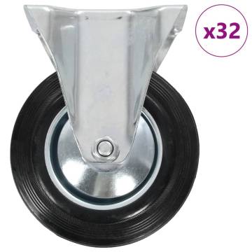 32 pcs Fixed Casters 160 mm - Durable & Smooth