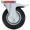 8 Pcs Swivel Casters 200 mm with Double Brakes - Hipomarket