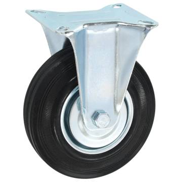 8 Pcs Casters 125mm - Durable Rubber & Zinc-Coated Frame