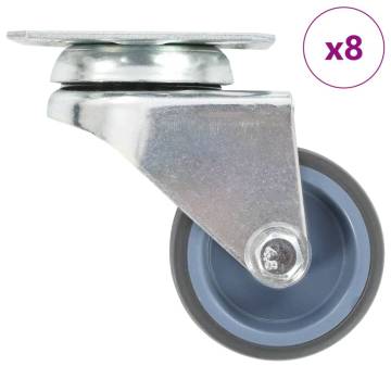 8 pcs Twin-wheel Swivel Casters 50 mm - Durable & Smooth Rolling