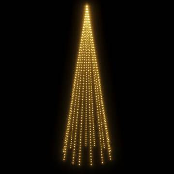 Christmas Tree on Flagpole with 732 LEDs - 500 cm