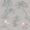 DUTCH WALLCOVERINGS Wallpaper Flamingo Grey Colour grey Quantity in Package 1 