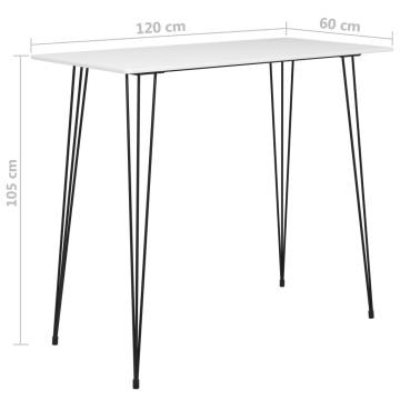 5 Piece Bar Set - Modern White & Grey Design for Any Space