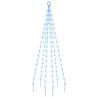 Blue Christmas Tree on Flagpole - 108 LEDs, 180 cm