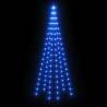 Blue Christmas Tree on Flagpole - 108 LEDs, 180 cm