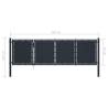 Garden Gate Steel 350x75 cm Anthracite | Durable & Stylish