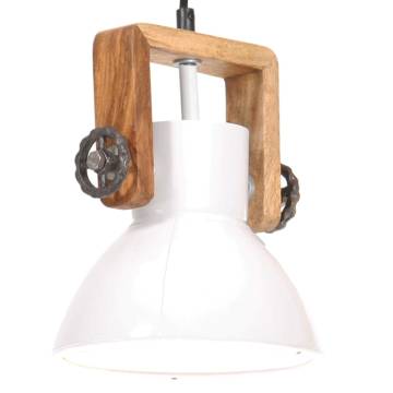 Industrial Hanging Lamp 25W - Elegant White Round Design