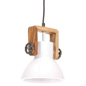 Industrial Hanging Lamp 25W - Elegant White Round Design