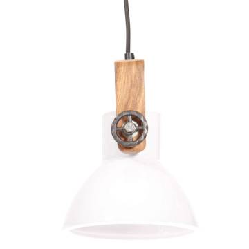 Industrial Hanging Lamp 25W - Elegant White Round Design