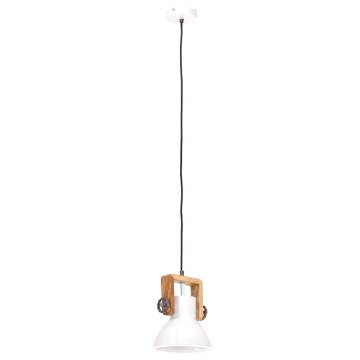 Industrial Hanging Lamp 25W - Elegant White Round Design