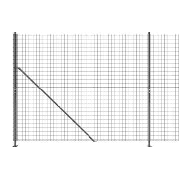 Wire Mesh Fence with Flange Anthracite 1.6x10 m | HipoMarket