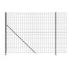 Wire Mesh Fence with Flange Anthracite 1.6x10 m | HipoMarket