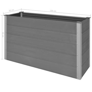 Garden Raised Bed WPC 150x50x91 cm Grey - Durable & Stylish