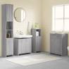 4 Piece Grey Sonoma Engineered Wood Bathroom Furniture Set