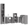 4 Piece Grey Sonoma Engineered Wood Bathroom Furniture Set