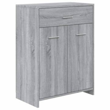 4 Piece Grey Sonoma Engineered Wood Bathroom Furniture Set