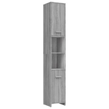 4 Piece Grey Sonoma Engineered Wood Bathroom Furniture Set