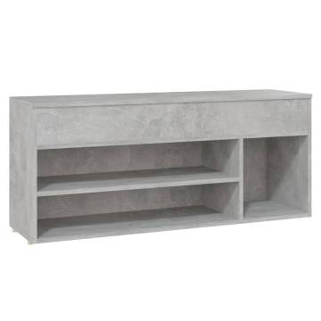 Shoe Bench Concrete Grey - Stylish Storage Solution | HipoMarket