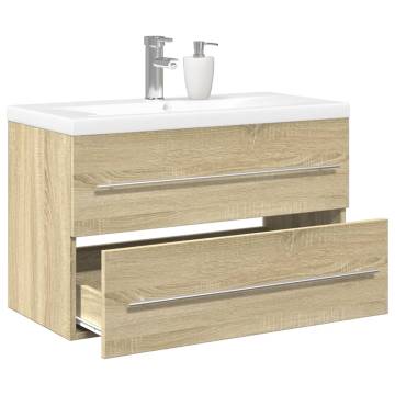 2 Piece Bathroom Furniture Set - Sonoma Oak | Hipo Market