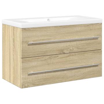 2 Piece Bathroom Furniture Set - Sonoma Oak | Hipo Market