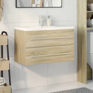 2 Piece Bathroom Furniture Set - Sonoma Oak | Hipo Market