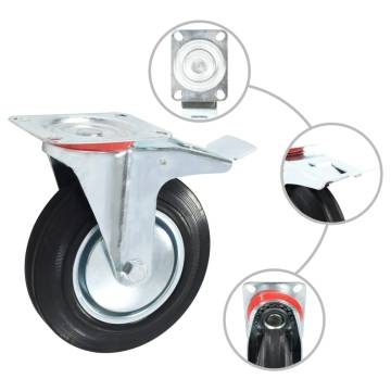 8 pcs Swivel Casters 200 mm - Smooth & Durable Mobility