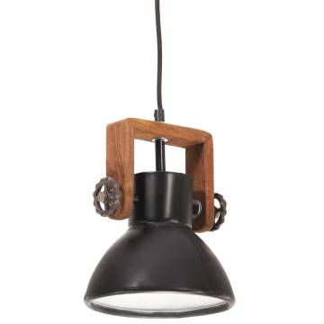 Industrial Hanging Lamp 25W Black Round E27 - Hipomarket UK