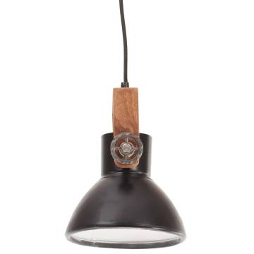 Industrial Hanging Lamp 25W Black Round E27 - Hipomarket UK