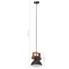 Industrial Hanging Lamp 25W Black Round E27 - Hipomarket UK