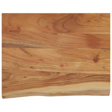 Rectangular Wall Shelf - Solid Acacia Wood Live Edge | HipoMarket