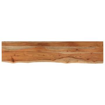 Rectangular Solid Wood Acacia Wall Shelf - 110x20x2.5 cm