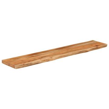 Rectangular Solid Wood Acacia Wall Shelf - 110x20x2.5 cm