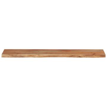 Rectangular Solid Wood Acacia Wall Shelf - 110x20x2.5 cm