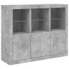 Modern Sideboards with LED Lights - 3 pcs Concrete Grey