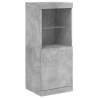 Modern Sideboards with LED Lights - 3 pcs Concrete Grey