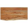 Wall Shelf - Solid Acacia Wood Live Edge - 40x20x2.5 cm