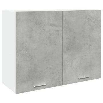 Hanging Cabinet Concrete Grey | 80x31x60 cm | Hipomarket