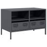 Sturdy Anthracite TV Cabinet - Industrial Style 68x39 cm