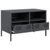 Sturdy Anthracite TV Cabinet - Industrial Style 68x39 cm