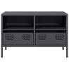 Sturdy Anthracite TV Cabinet - Industrial Style 68x39 cm