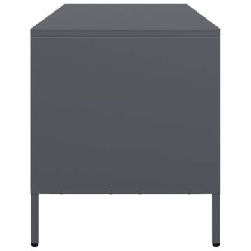 Sturdy Anthracite TV Cabinet - Industrial Style 68x39 cm