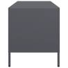 Sturdy Anthracite TV Cabinet - Industrial Style 68x39 cm