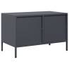 Sturdy Anthracite TV Cabinet - Industrial Style 68x39 cm