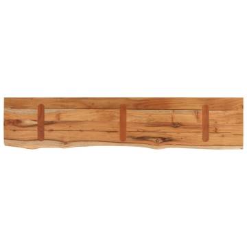 Wall Shelf 120x20x2.5 cm - Solid Wood Acacia Live Edge