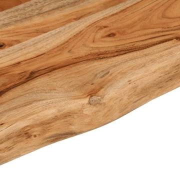 Wall Shelf 120x20x2.5 cm - Solid Wood Acacia Live Edge