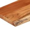 Wall Shelf 80x20 cm | Solid Acacia Wood Live Edge Design