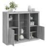  Sideboards with LED Lights 3 pcs Grey Sonoma Engineered Wood Colour grey sonoma Quantity in Package 3 