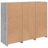 Modern Sideboards with LED Lights - 3 pcs Grey Sonoma