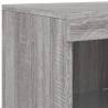 Modern Sideboards with LED Lights - 3 pcs Grey Sonoma