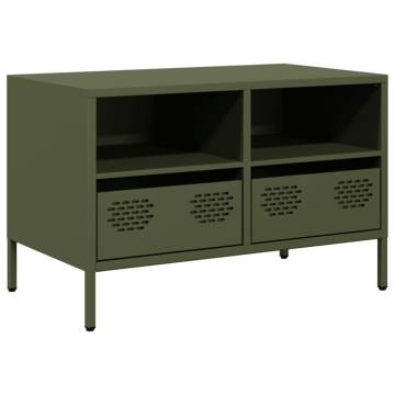 Stylish Olive Green TV Cabinet | Cold-Rolled Steel - HipoMarket